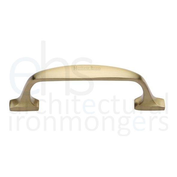 C7213 76-SB • 076 x 099 x 31mm • Satin Brass • Heritage Brass Durham Cabinet Pull Handle